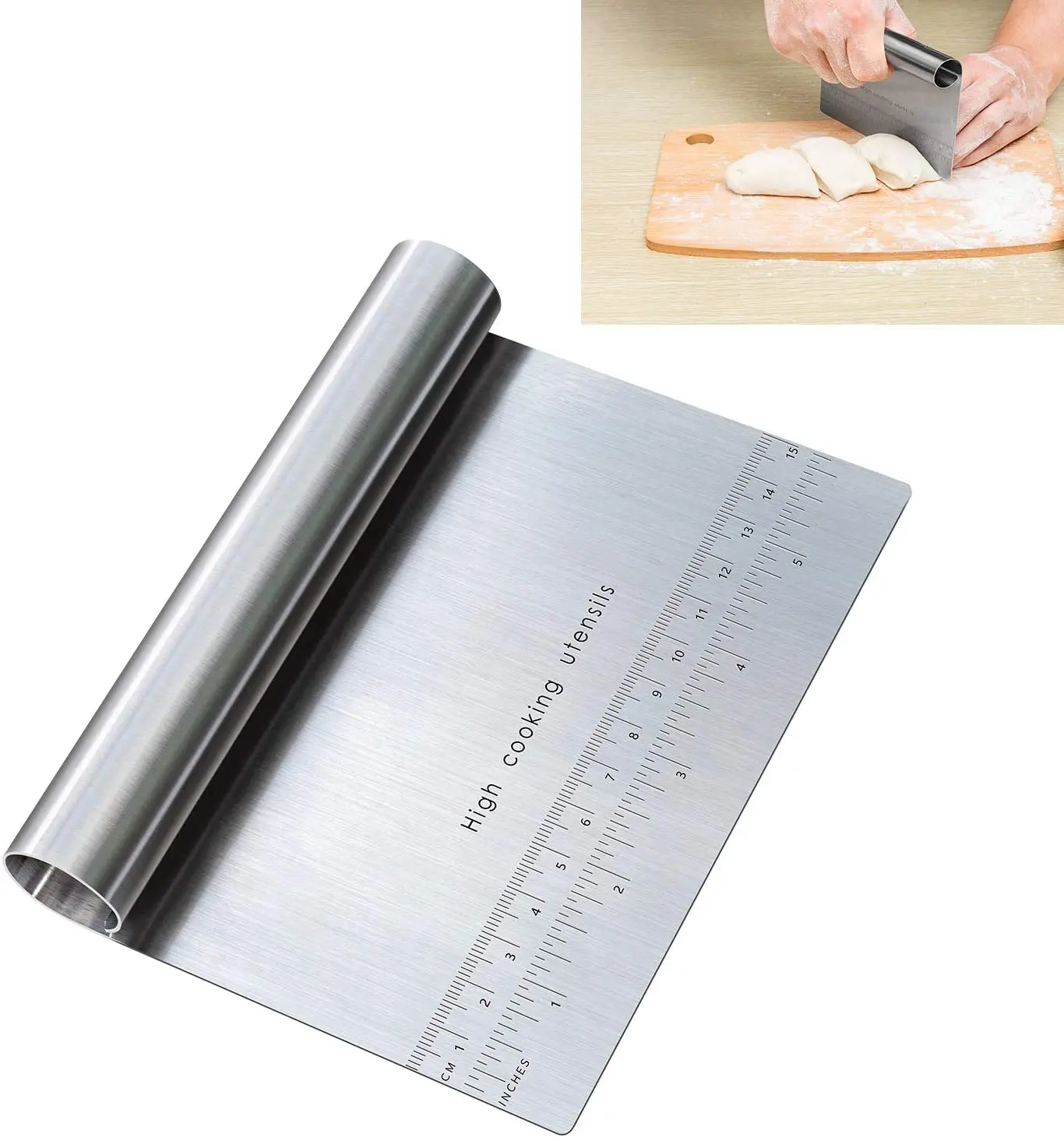 Source Pastry Bread Separator Scale Knife Stainless Steel Mirror