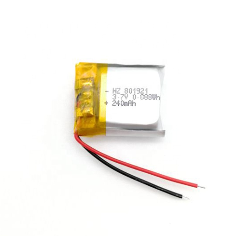 Литий-полимерный аккумулятор 801921 3,7 в 240 мАч с защитой от короткого замыкания