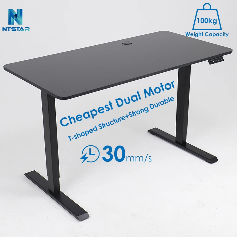 Strong Durable Dual Motor Adjustable Standup Desk Pc Sit Stand Desk Motorized Electric Raising Standing Desk for Computer
