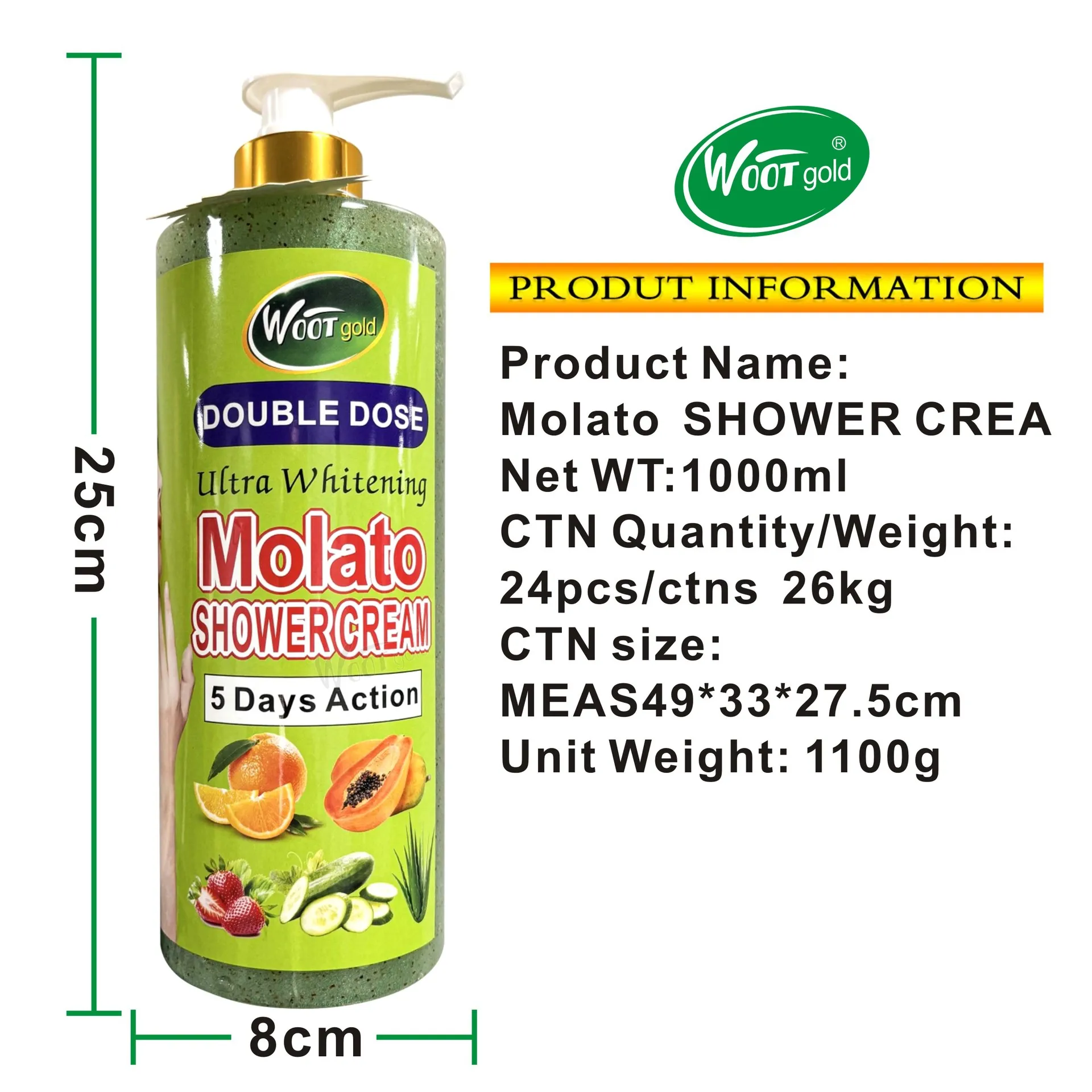 DOUBLE DOSE Crème de douche ultra blanchissante Molato Gel douche exfoliant pour le corps Gommage nourrissant pour la peau Gel douche rafraîchissant hydratant