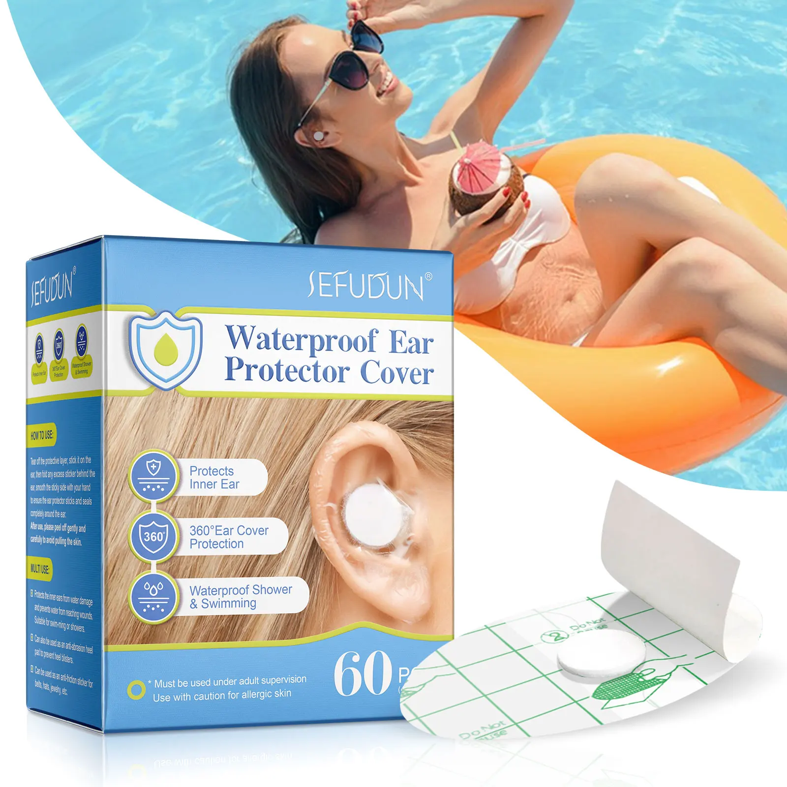 80 Adesivi Auricolari Impermeabili Per Doccia E Nuoto – Trasparenti UltraSottili In PU, Per Bambini E Adulti