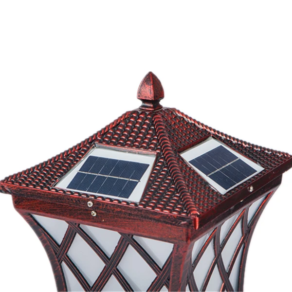 Classic lamp flood Unique Popular led outdoor garden fence decoration post solar pillar gate lights for homes