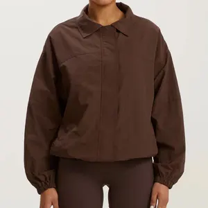 Oem and Odm Service 2026 Hot Quality Breathable Wholesale Sport Wear 240 Gsm Workout Clothing Active Wear Jacket for Ladies