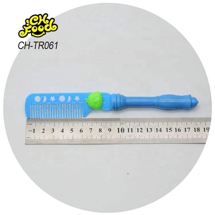 Girl Candy Toy Plastic Colorful Comb Toy Filled Fruity Hard Tablet Candy Sweet Promotional Toys in PVC Boxes with Halal Candy