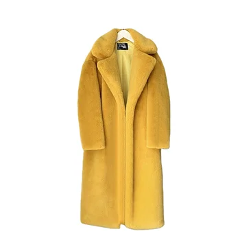 2022 Winter women coat Luxury Vegan Fur coat Faux Mink Fur Women long faux fur coat for ladies