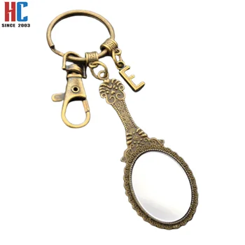 20 years factory Custom Traditional Chinese Handheld Glass Mirror keychain