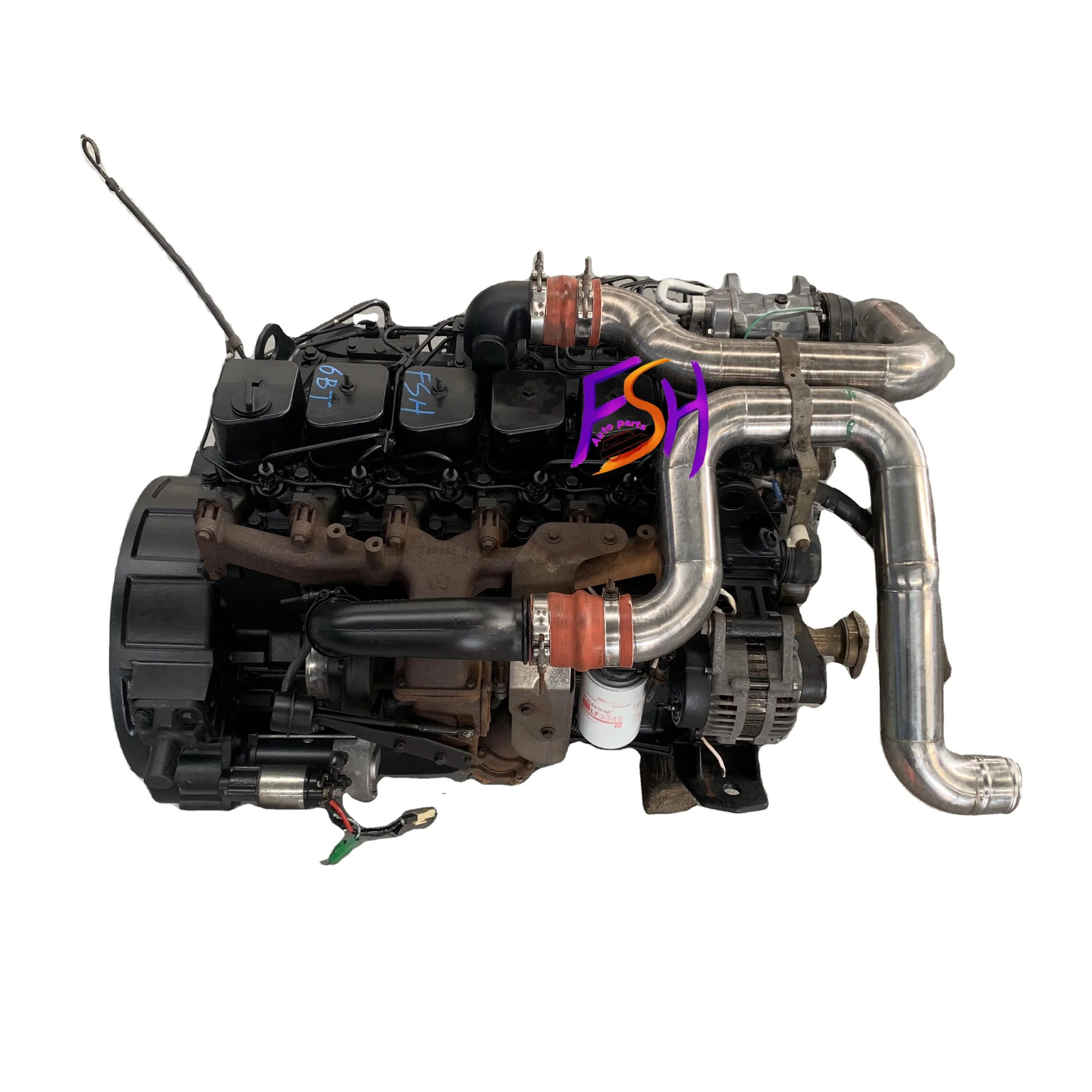 Hızlı Teslimatlı Kullanılmış Dizel Motor Takımı 6BT 6-Silindir Cummins Kamyon için