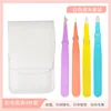 White edge oil bag color eyebrow clip 4-piece set