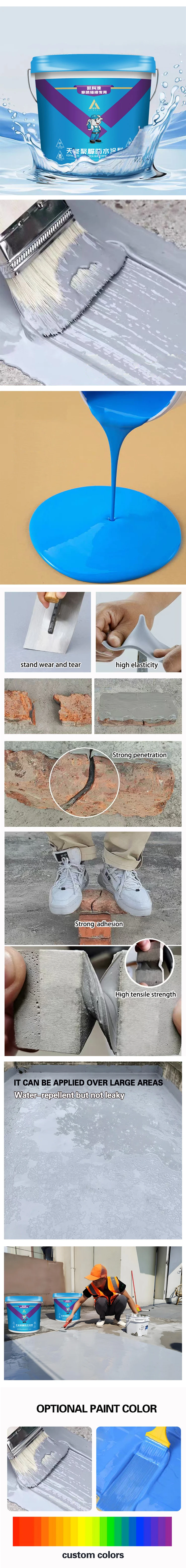 product best price pu polyurea construction repair roof waterproof cement coating paint roll aspartic acid polyurea waterproof coating-1