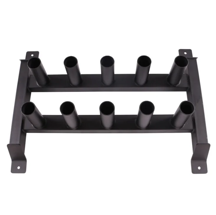 10 Holes Barbell Bar Storage Fitness Gym Exercise Barbell Rack Stand Vertical Bar Holder