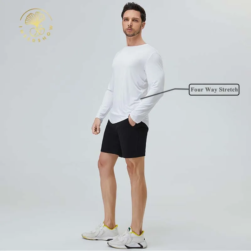 Eco Friendly Men's Sport Fitness Clothing Bamboo Shirt Custom Printed