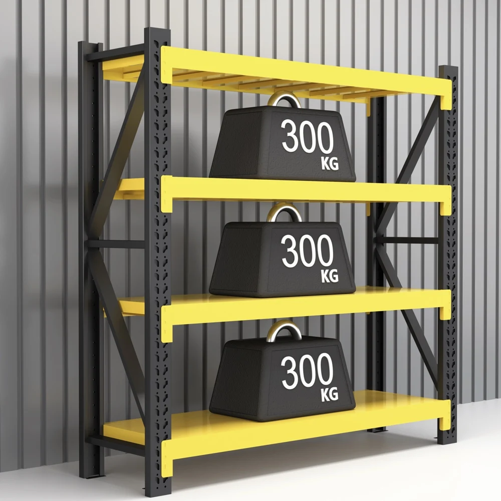 Heavy Duty Adjustable 4 Tier Steel Rack
