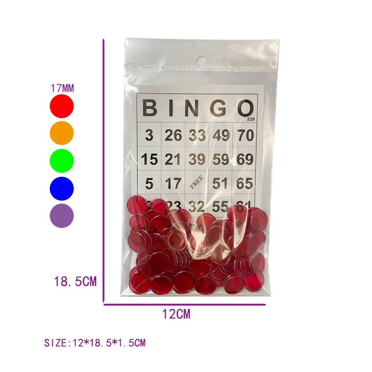 Детские развивающие пластиковые предметы диаметром 17 мм от производителя, магнитные карты для бинго и набор микросхем для игр