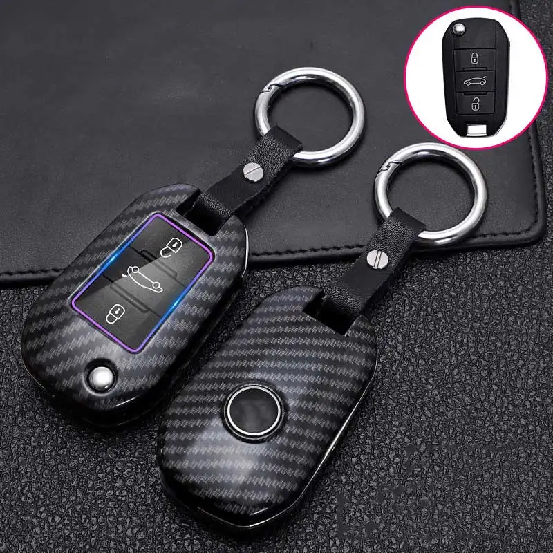 1set Keychain & Car Key Case Compatible With Citroen