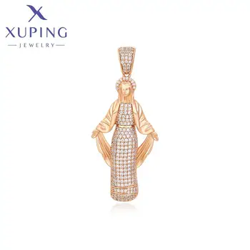 X000755840 XUPING Jewelry Religion Series Character Rose Gold Color Custom Pendant Gold Plated Copper Jewelry Pendant