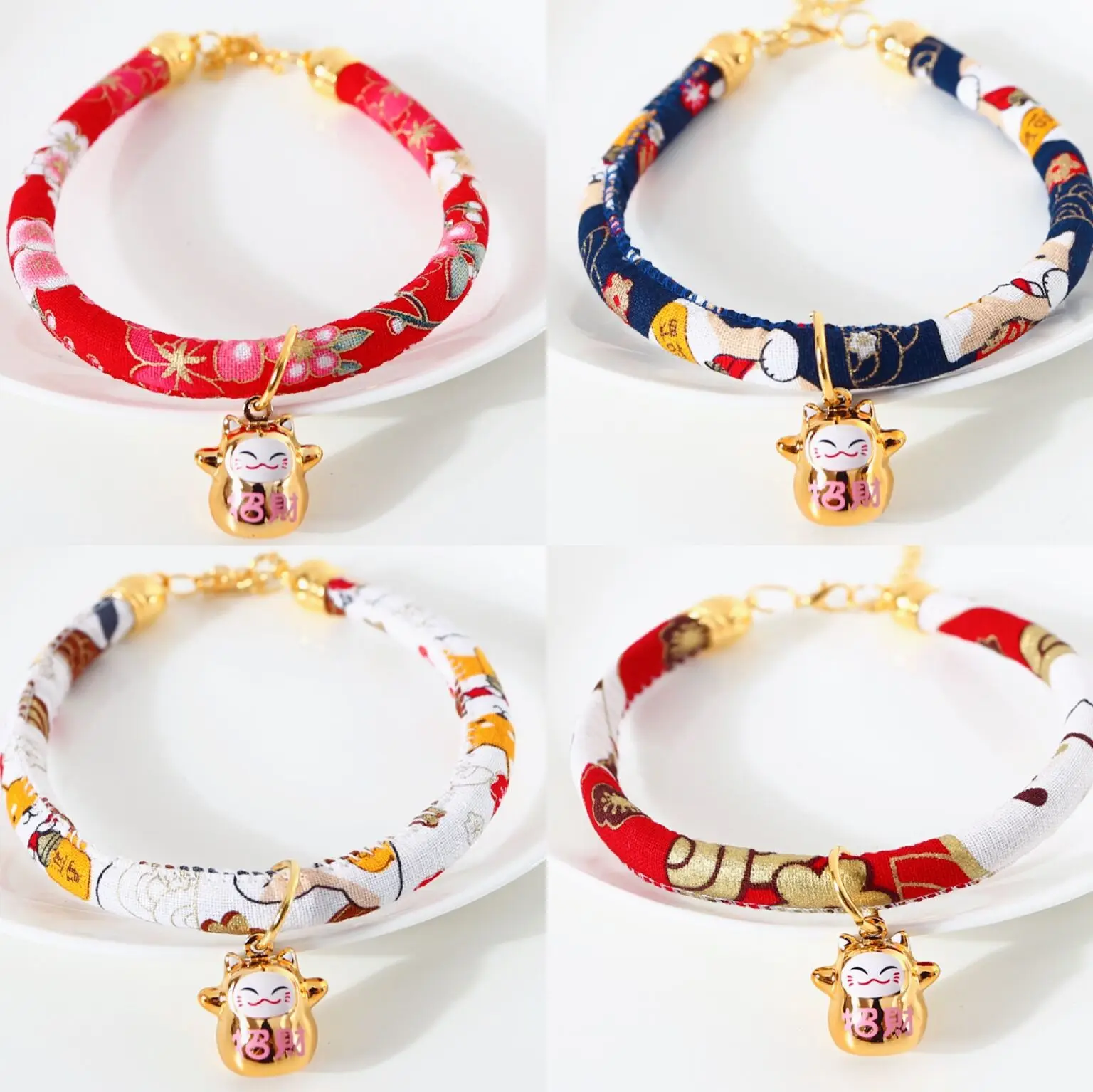 Lovely Cat Collar Round Rope Pets Necklace Adjustable Collar For Small