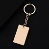 Llavero rectangular de oro rosa