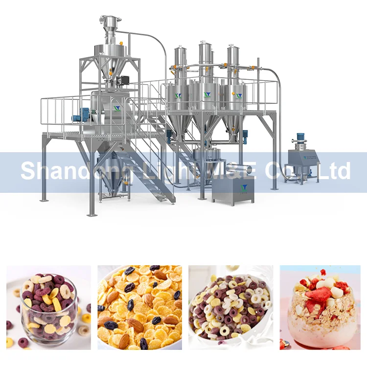 Mini Breakfast Crispy Maize Corn Flake Cereal Making Machine Production Equipment