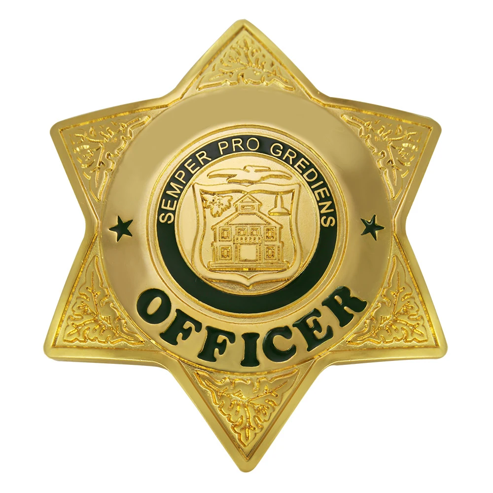 安全徽章,带有您自己设计的金属别针徽章,定制徽标徽章