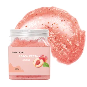 Private Label Organic Peach Sugar Body Scrub Moisturising Deep Cleansing Whitening Exfoliator Sugar for Body Skincare