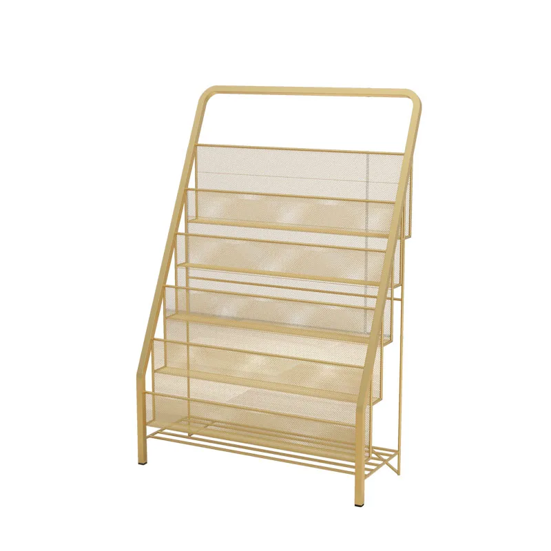 Заводская распродажа металлическая полка для книг железная журналов газет гостиной стеллаж