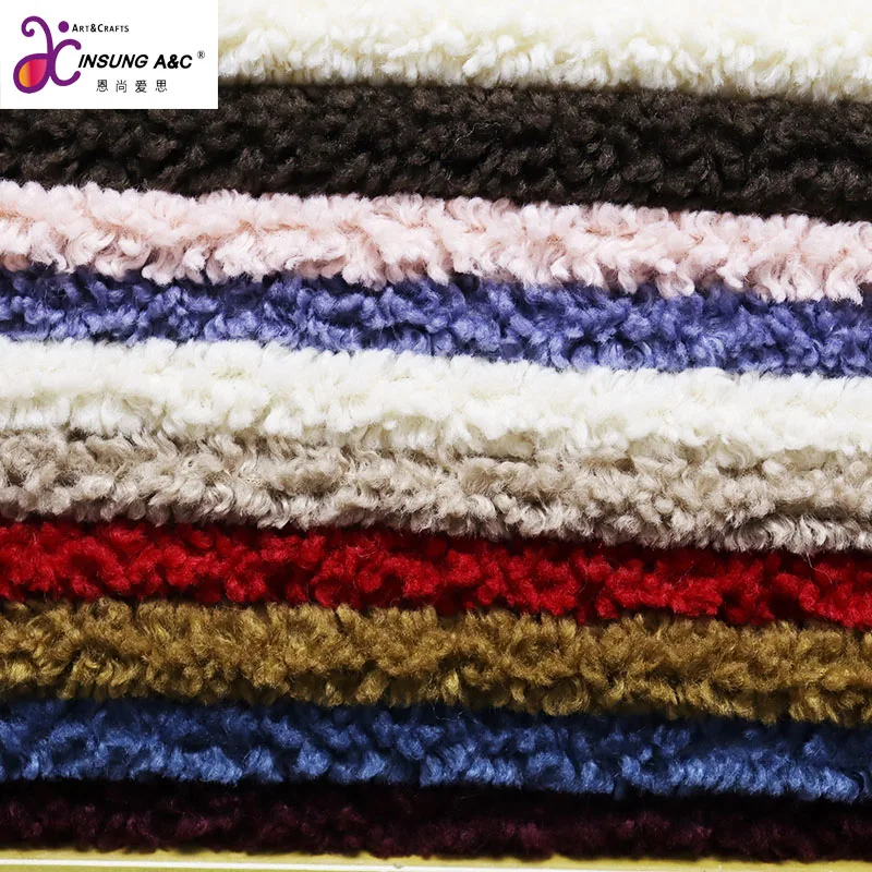Multi Color Grain Fleece Fabric in Winter for Women Garments Warm