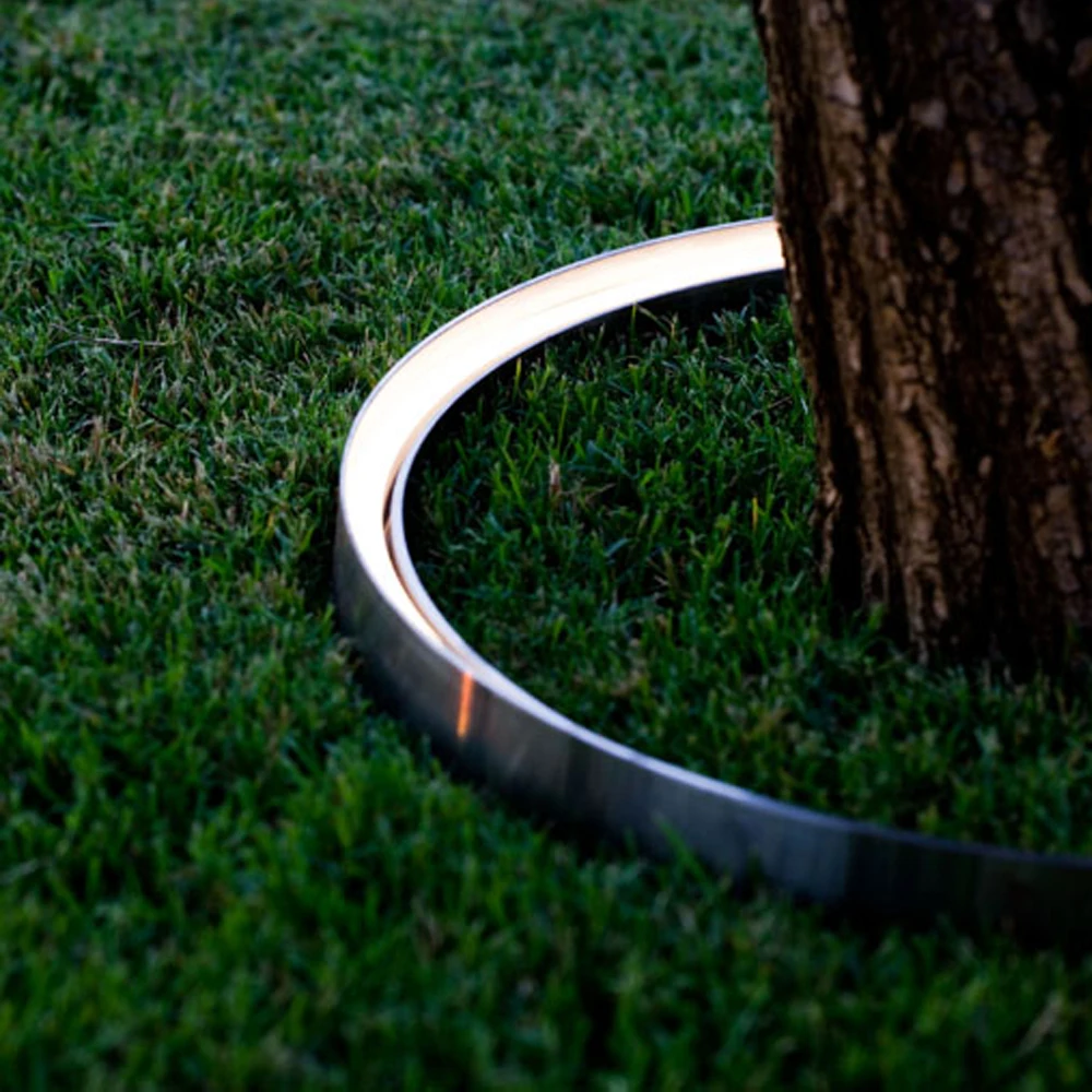 Steel Ring +neon Light Strip Outdoor Ground Tree Ring Light Ip65