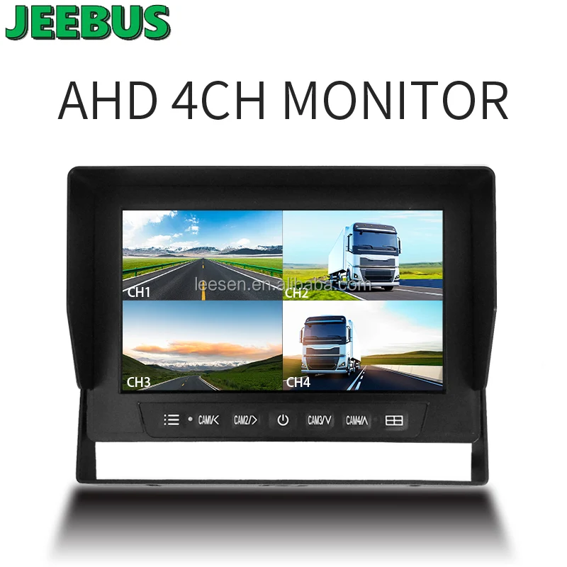 Factory Customized Waterproof IP69 AHD 7inch 4CH DVR Monitor with Backup Car Rear View Camera Kit