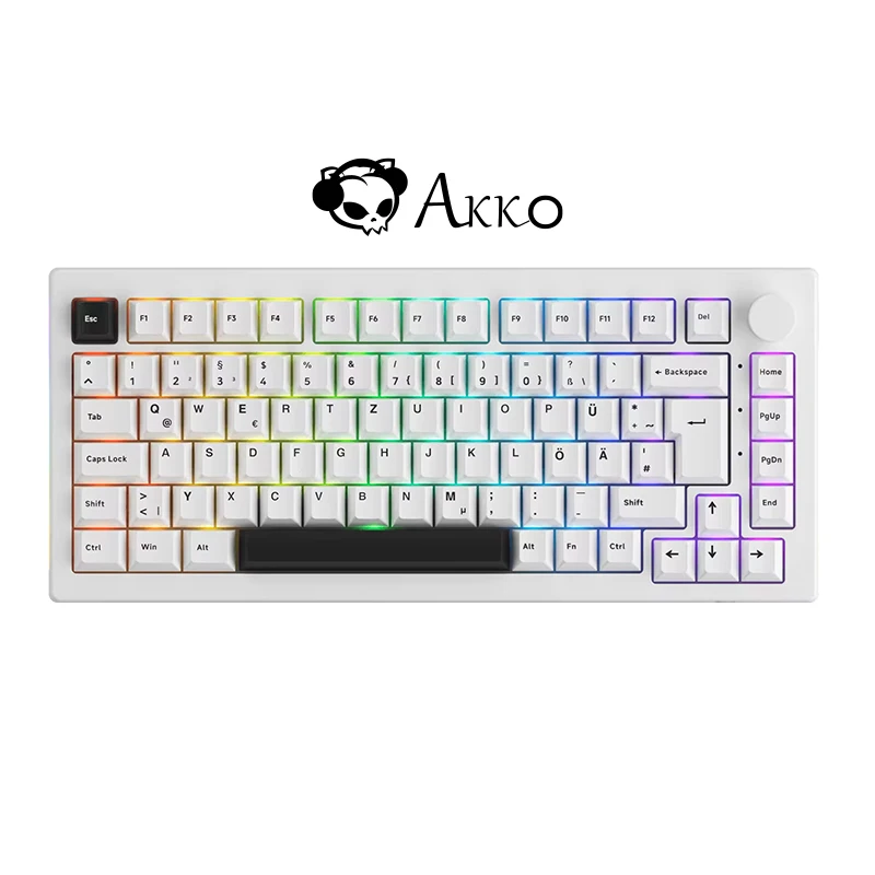 キーボード Akko 5075SHE JP Moonlight White Wired Akko 5075SHE JP Moonlight White Wired キーボード Akko 5075SHE JP