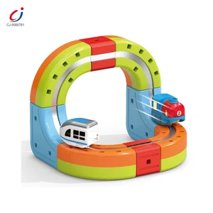 Chengji Magnetic Track Car stem Building Blocks Set Montessori Educational Toy Cartoon Colorful Megnetic Levitation Toy Train