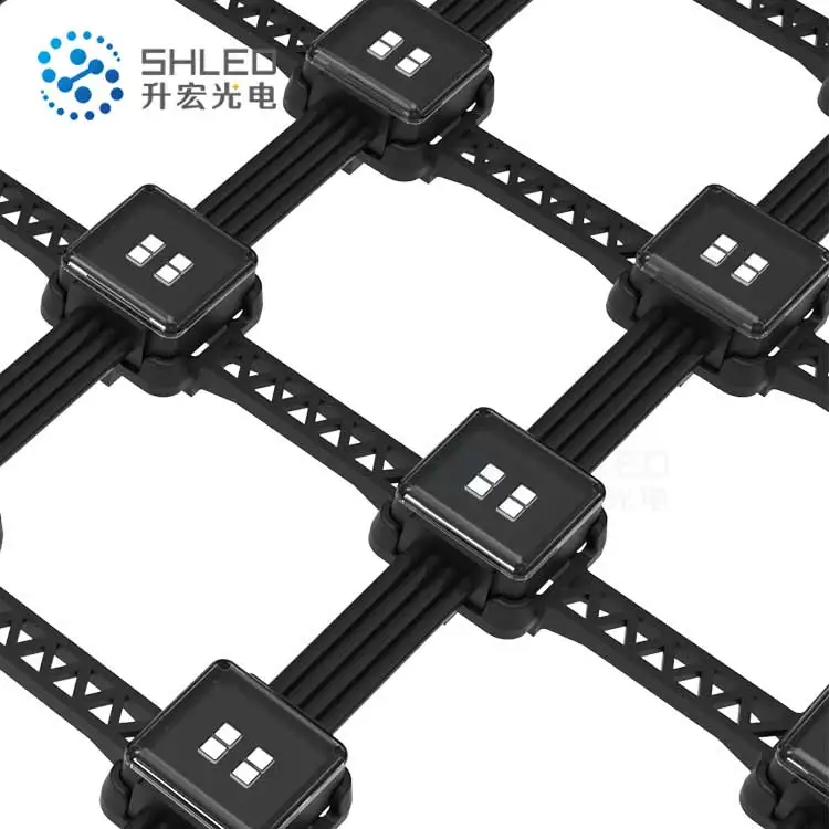 LED Ceiling Mesh Screen Led Media Facade P40 P50 P55 P80 P100 Pixel Dot Mesh Facade Display