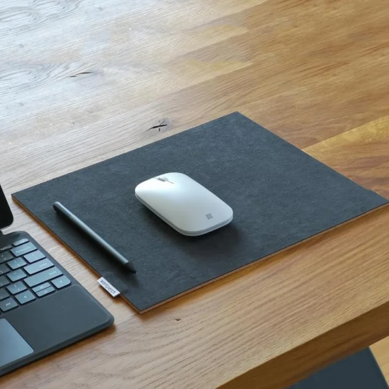 デスクマット黒alcantaraデスクブロッターパッドカスタムホーム