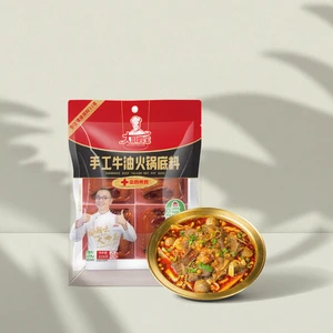 Authentic Custom Beef Oil Based Hotpot Condiment Spicy Hot Pot Base Seasoning Tailored for Retail Restaurants Packed in Bag