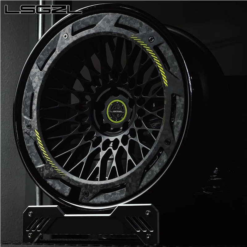 Carbon Fiber Forged Passenger Car Wheels Aluminum Alloy Monoblock For RR 5x130 Deep