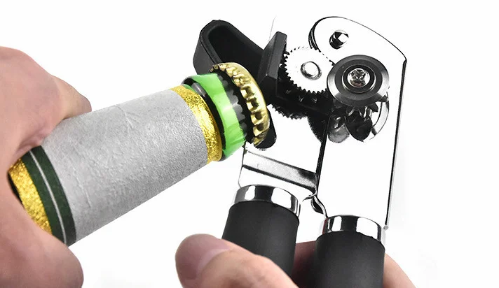 Custom Multifunctional Smooth Edge Safety Beer Bottle Opener Easy Crank Handy Stainless Steel Manual Can Opener
