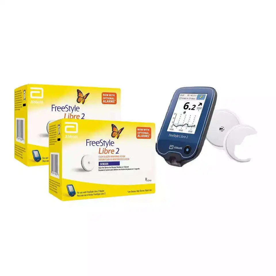 Новинка 2023, устройство для чтения глюкометра FreeStyl free 2 с датчиком, стартовый комплект для непрерывного контроля уровня глюкозы