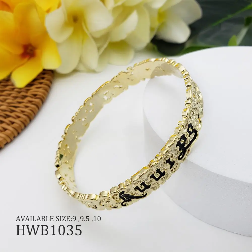 24k Gold Plated Hawaiian Jewelrysamoan Bracelet Bangle Bracelet Jewelry