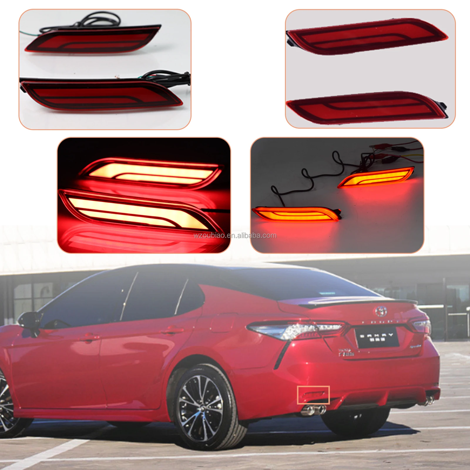 For Toyota Camry 2018 2019 Multi-Functions Car Tail Light Led Rear Fog Lamp O5Q7