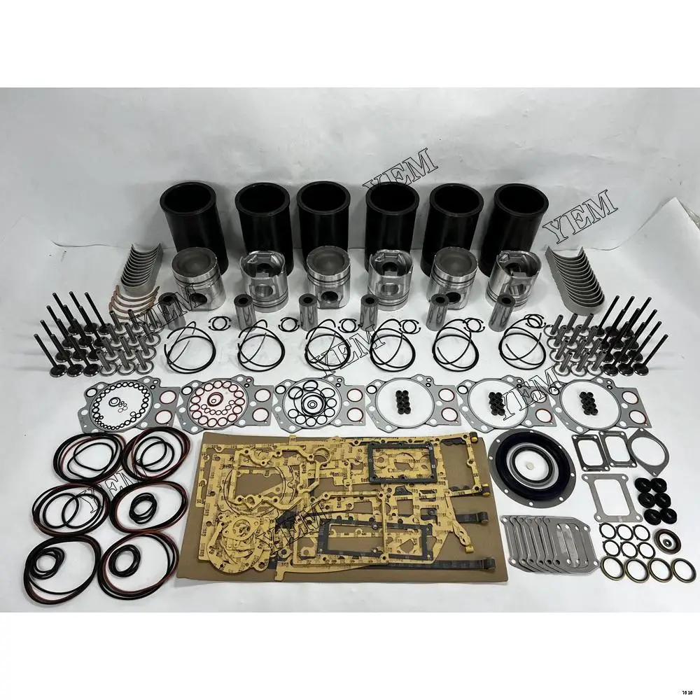 Rebuild Kit With Cylinder Gasket Kit Piston Rings Liner Bearing Valves Fit for Komatsu 6D170
