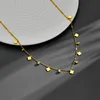 Gold with solid clover necklace
