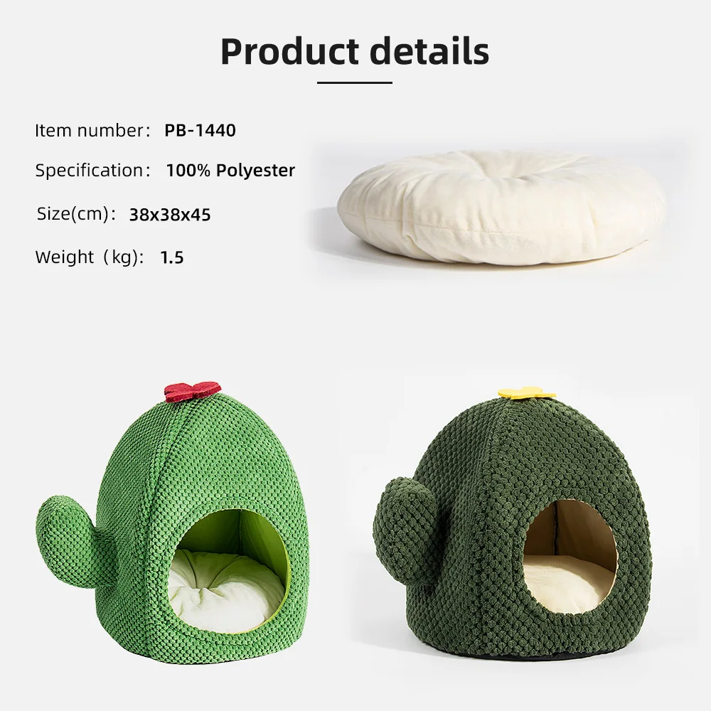 Winter Plush Pet Litter Cat Litter square Kennel Cat and Dog Pet Beds - product detail 3