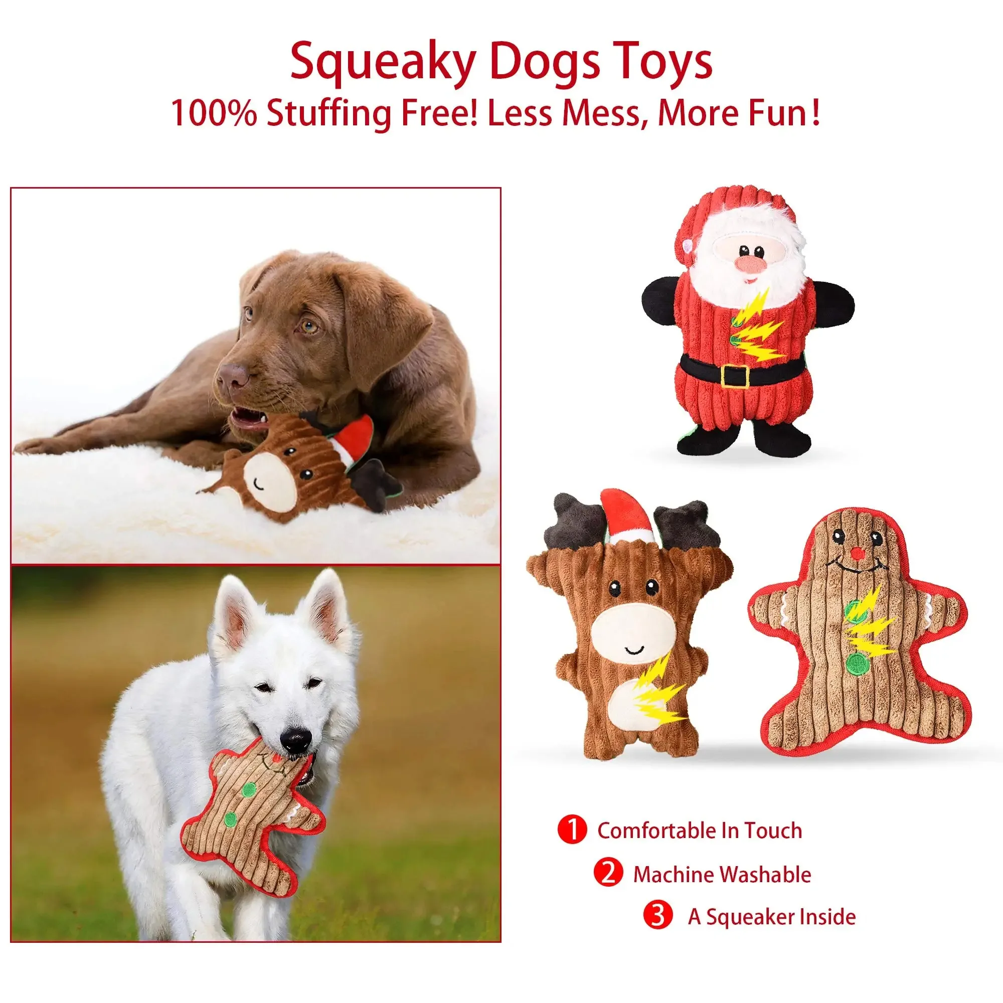 Wholesale7 Pack Pet Interactive Dogs Christmas Toys Set Pet Cat Dog