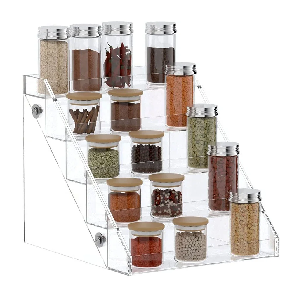 Kitchen Seasoning Jars, Transparent Cute Glass Storage Canister
