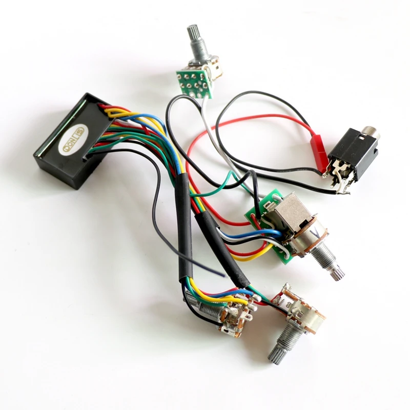Active Bass Pickup Preamp Circuit With 2 Band Eq Switch Between Passive