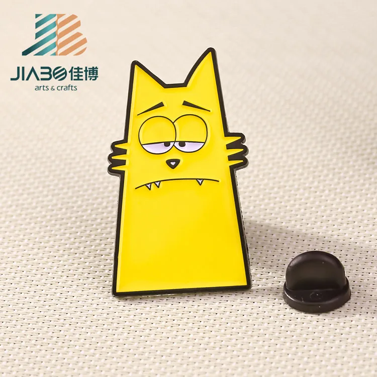Мягкий эмалированный металлический мультяшный значок из цинкового сплава Jiabo на