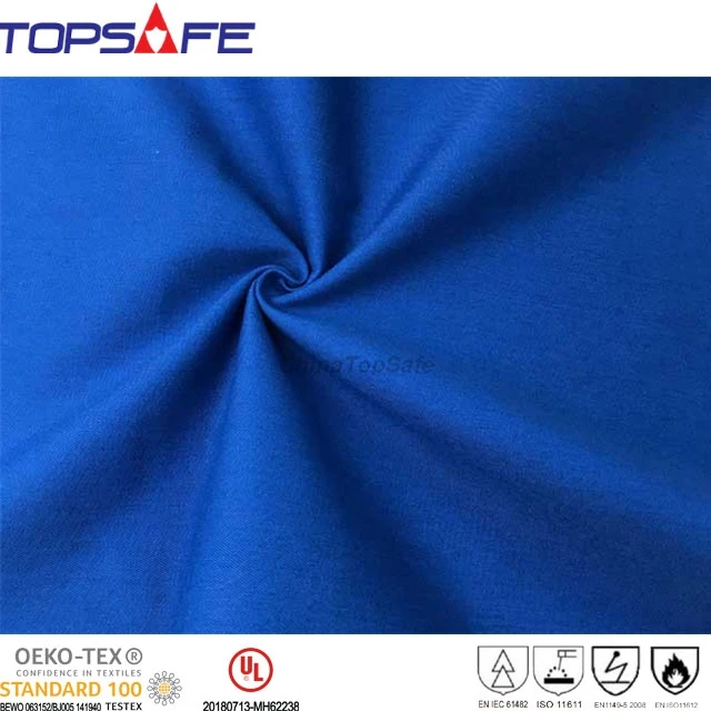 ProArc-N-7/9/11 Inherent Modacrylic cotton fire-retardant twill fabric with carbon anti-static fibre for sale