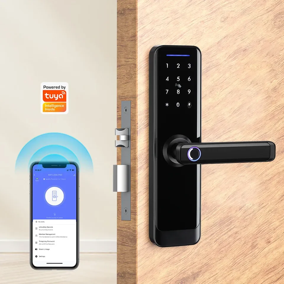 SMARTEK High Security Tuya Smart Lock Digital Fingerprint Waterproof Electronic Lock