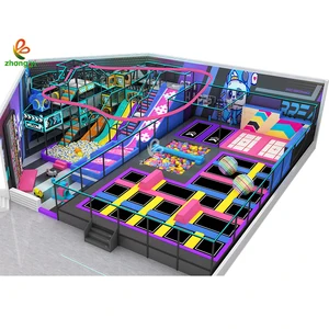 Professional Design Free Jump Colorful Children Soft Play Indoor Playground Equipment and Indoor Trampoline Park with Big Slides