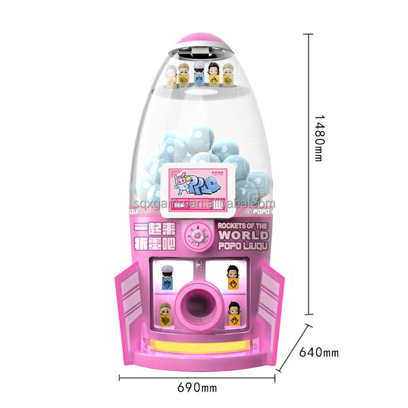 Token Operated Toys 100-120mm Gashapon Capsule Vending Machine Mini 