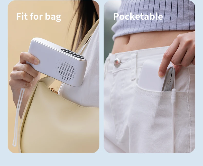 Semiconductor Instant Cooling Portable Air Conditioner Bladeless  Rechargeable Cold Compress Handheld Desk Wearable Personal Fan